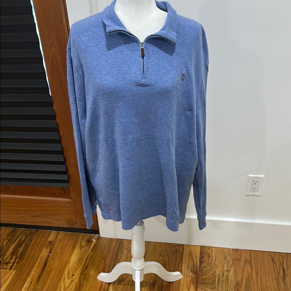Ralph Lauren Blue Zip Up Sweater
